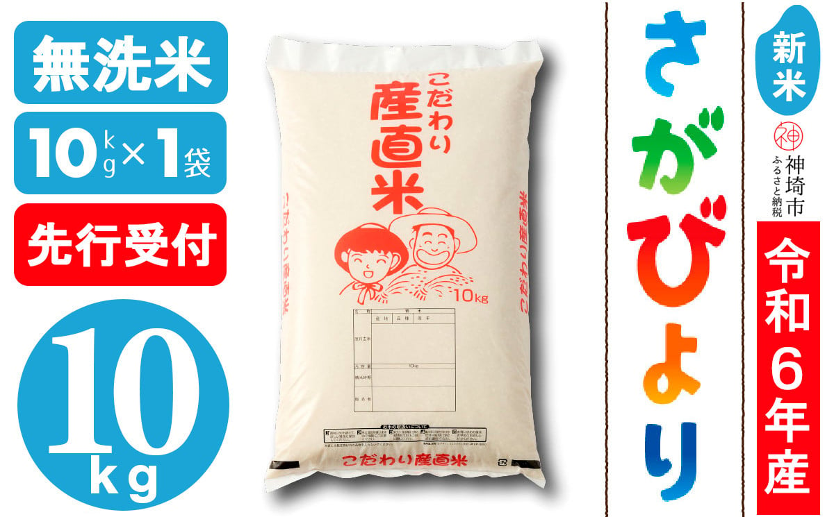 
【令和6年産 新米先行受付】さがびより無洗米 10kg【米 10kg お米 コメ おいしい ランキング 人気 国産 ブランド 地元農家】(H061249)
