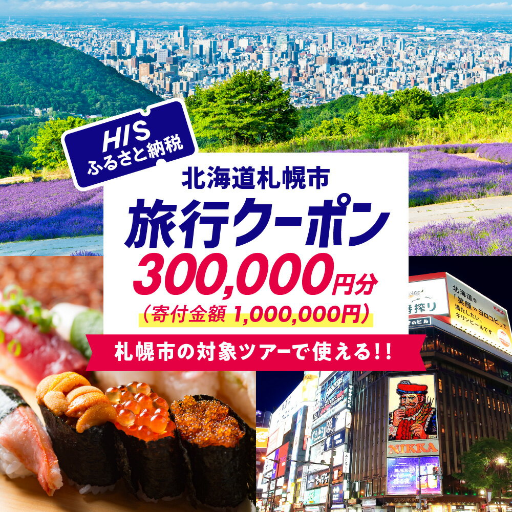 【ふるさと納税】 クーポン 旅行券 300,000円分 対象ツアー限定 電子クーポン HIS ツアー チケット トラベル 観光 旅行 旅 国内旅行 北海道 札幌市