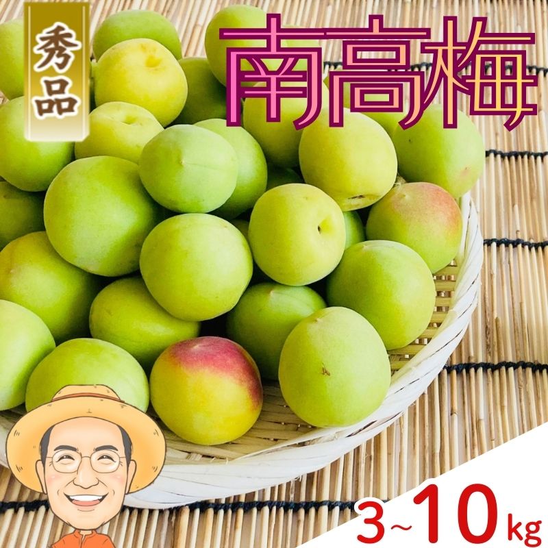 【ふるさと納税】【秀品】南高梅 青梅 約3kg 5kg 10kg (＋保証100g) 2L以上 カキエモン農園 【2026年6月上旬～6月中旬頃順次発送】 和歌山産 梅干し 梅酒 梅シロップ 果実 うめ 梅 ウメ カキエモン 農園 送料無料 なんこううめ なんこうばい なんこう梅 加工用 家庭用 紀州
