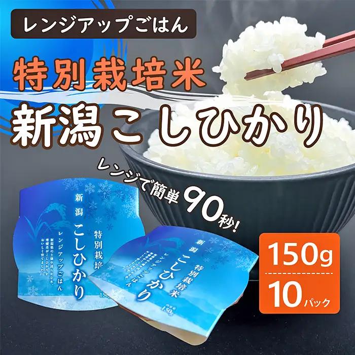パックご飯 150g×10個入り 新潟県胎内市産 特別栽培コシヒカリ【定期便 6ヶ月連続お届け】
