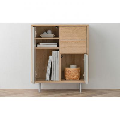 ふるさと納税 大河原町 キャビネット 棚 収納 金属脚付き LRCS-590 ナチュラル/グレー[53752417] |  | 02