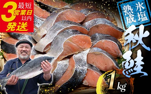 【北海道産】マルア阿部商店特選 氷塩熟成 秋鮭切身 16切 (4枚入×4袋) サケ さけ しゃけ 紅鮭 シャケ フィレ 切り身 魚 海鮮 おかず お弁当 肴 便利 _F4F-6907