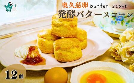 奥久慈卵と発酵バターのスコーン 12個セット 冷凍発送 ｜ スコーン 焼き菓子