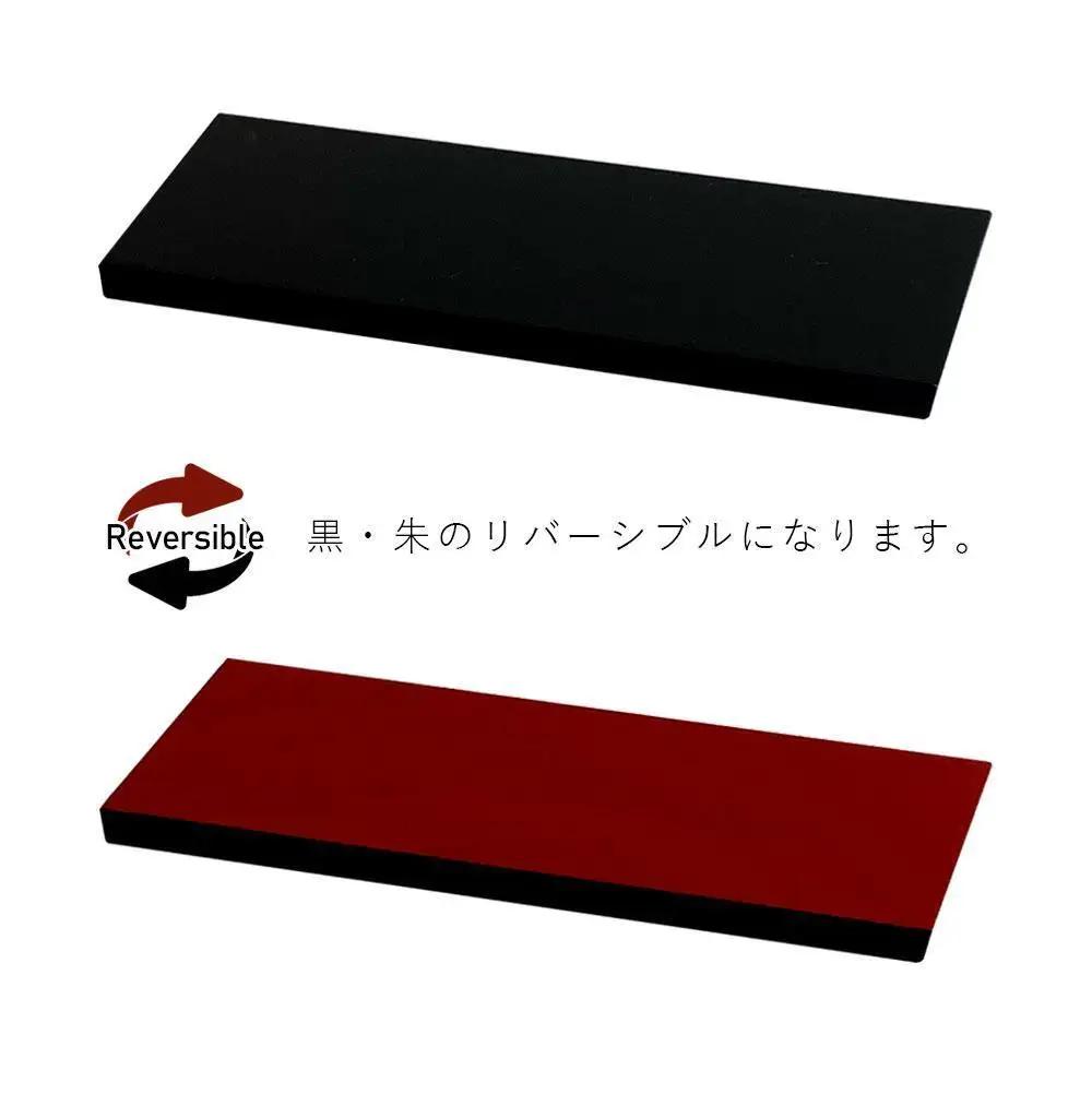 木製 短冊板 花台 敷板 黒/朱 7号(21cm)【YG355】