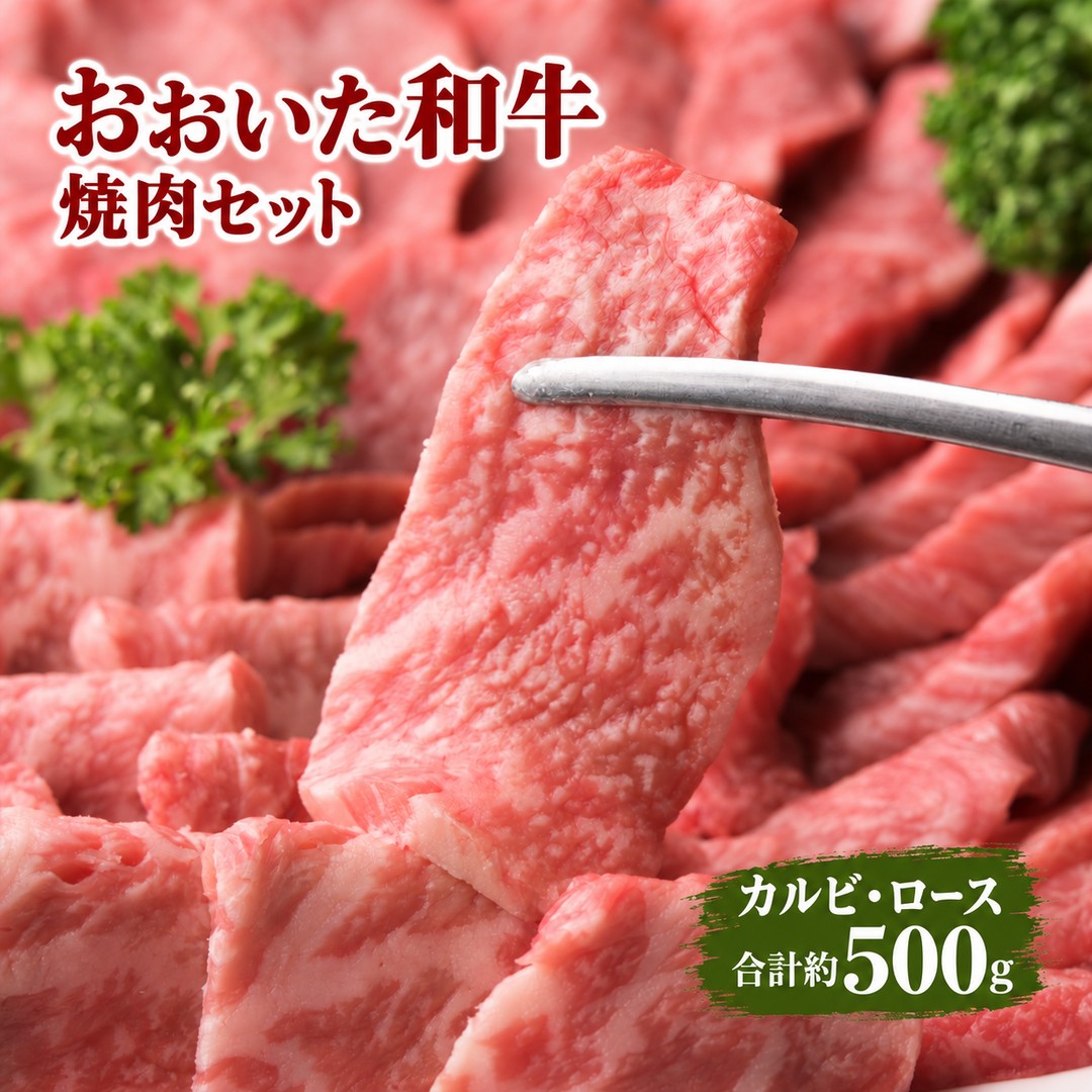 【ふるさと納税】おおいた和牛 カルビ ロース 焼肉 セット 合計 500g | 和牛 かるび カルビ ロース 食べ比べ 焼肉 肉 焼き肉 国産 国産牛 牛肉 九州 大分県 津久見市