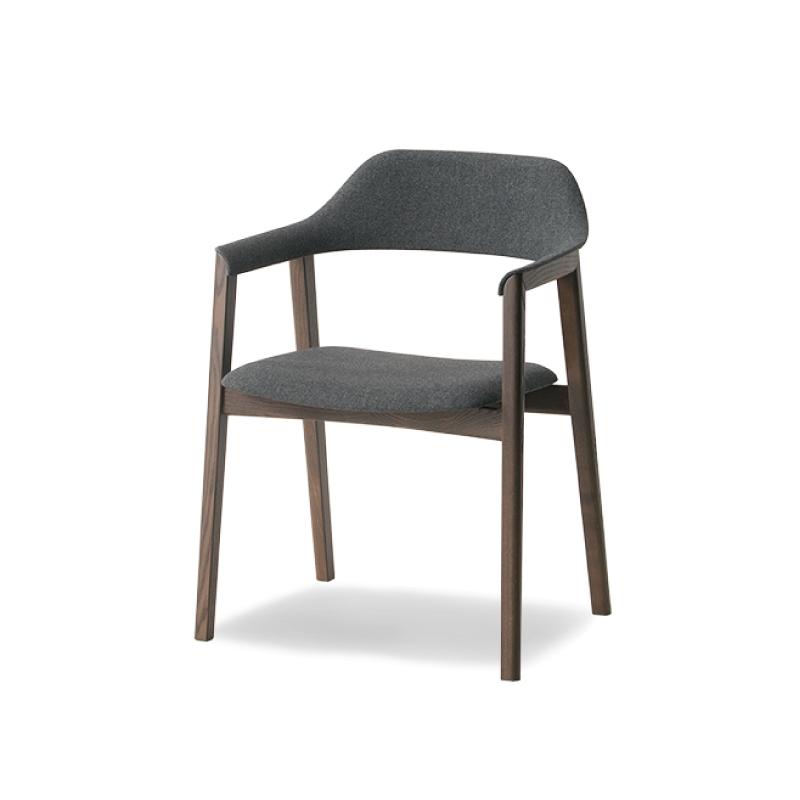 【ふるさと納税】旭川家具 カンディハウス TEN アームチェアーUB（座張） 北海道タモDBR／トニカDGY_00278 | 国産家具 国産 ダイニングチェア アームチェア チェア 単品 椅子 いす 木製 無垢材 おしゃれ ダイニング 旭川市 北海道ふるさと納税 北海道 送料無料