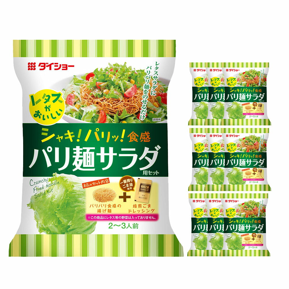 【ふるさと納税】レタスがおいしいパリ麺サラダ 計950g（95g×10袋） 焙煎ごまドレッシング付き 野菜 やさい 揚げ麺 油揚げめん サラダ 惣菜 おかず 福岡県 久山町 送料無料
