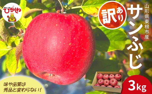 【2026年産】 りんご 訳あり サンふじ 3kg 山形県 東根市 HIGUMAファーム提供 hi088-016-r8 果物 フルーツ くだもの クダモノ 訳あり りんご リンゴ 林檎 アップル 期間限定