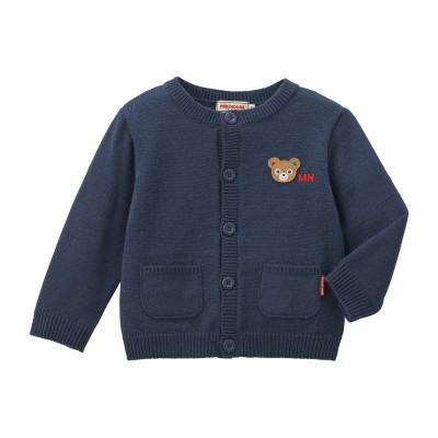 ふるさと納税 南アルプス市 ミキハウス　ニットカーディガン　90cm