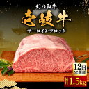 【ふるさと納税】【全12回定期便】壱岐牛 サーロイン ブロック 1.5kg 《壱岐市》【中津留】[JFS026] 冷凍配送 黒毛和牛 A5ランク サーロイン ステーキ 焼肉 BBQ 牛肉 肉 サーロインステーキ 赤身 ブロック肉 ブロック 定期便 1164000 1164000円 焼肉用