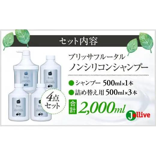 L05-012 ブリッサフルータル ノンシリコンシャンプー（500mL×1本、詰替え500mL×3本）
