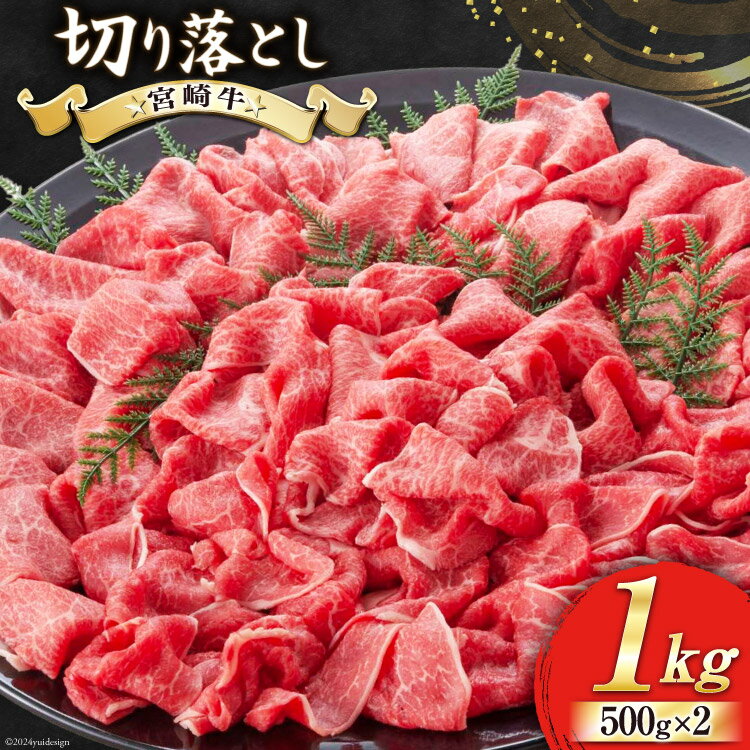 【ふるさと納税】【宮崎牛】 切り落とし 500g×2 計1kg [レグセントジョイラー 宮崎県 美郷町 31bb0018-NEW] 黒毛 和牛 国産 宮崎 A4 A5等級 牛肉 赤身 焼肉 宮崎県産 冷凍 送料無料 ブランド 牛 肉 霜降り BBQ バーベキュー キャンプ