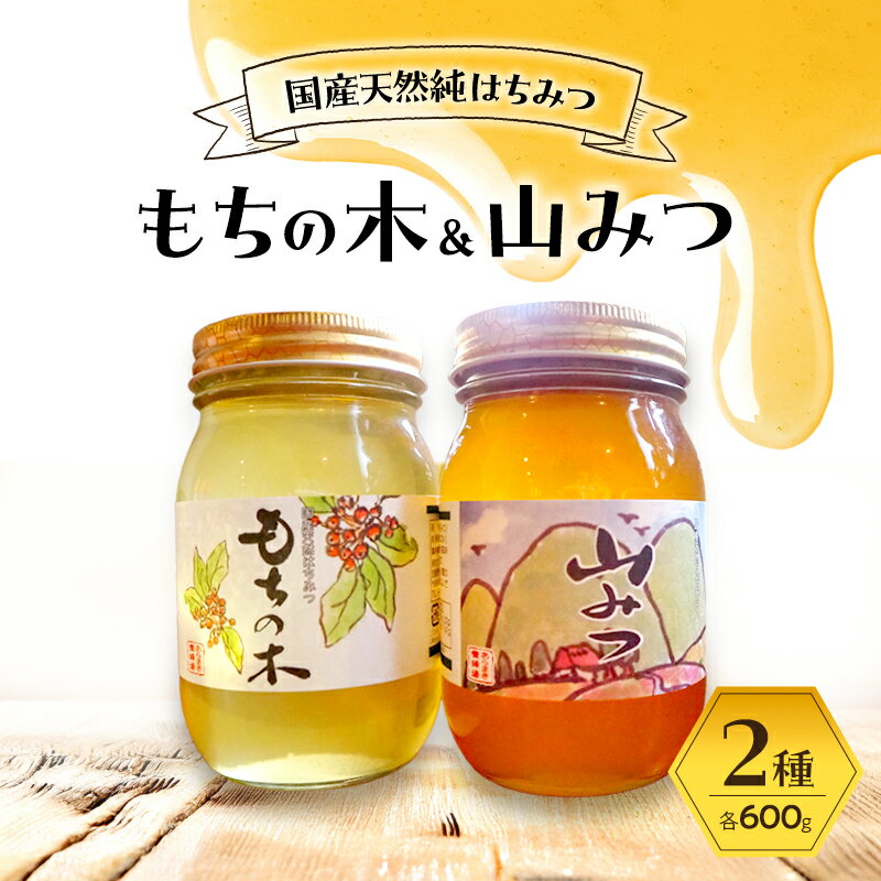 【ふるさと納税】はちみつ もちの木／山みつ 各600g セット 蜂蜜 2種
