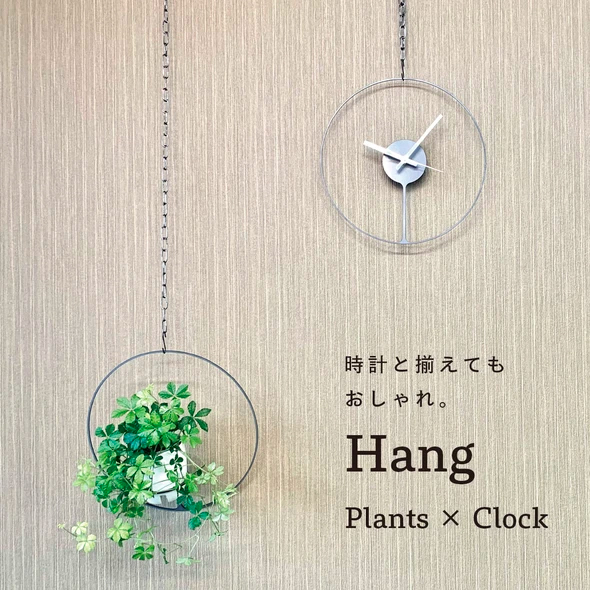 GRAVIRoN Hang Plants シリーズ Round 酸洗鉄（プランツハンガー） 観葉植物 プランター_イメージ3