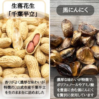 ふるさと納税 山武市 黒い衝撃　生落花生の黒にんにくソース漬け2缶セット |  | 01