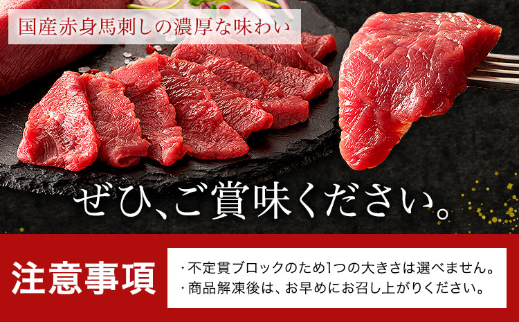 国産 馬刺し 赤身 600g 亀井通産株式会社(株式会社フジチク) 《30日以内に出荷予定(土日祝除く)》 小分け 馬肉 刺身 冷凍 熊本県 菊池市 送料無料