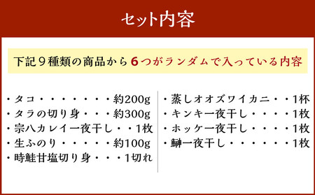 【中身は届いてからのお楽しみ】お魚お楽しみBOX 海月(6種）