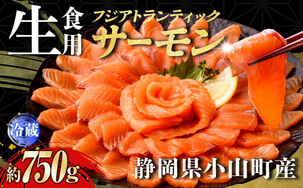 日本初 完全陸上養殖 静岡県小山町産 フジアトランティックサーモン 生 ・冷蔵 3～4P 約750g｜ サーモン 生 アトランティックサーモン