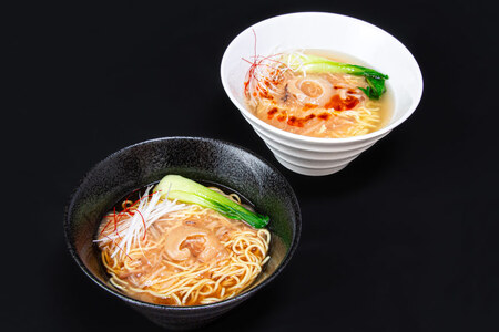 ふかひれラーメンセット 醤油 ・ 塩 各2食 セット [石渡商店 宮城県 気仙沼市 20563418]