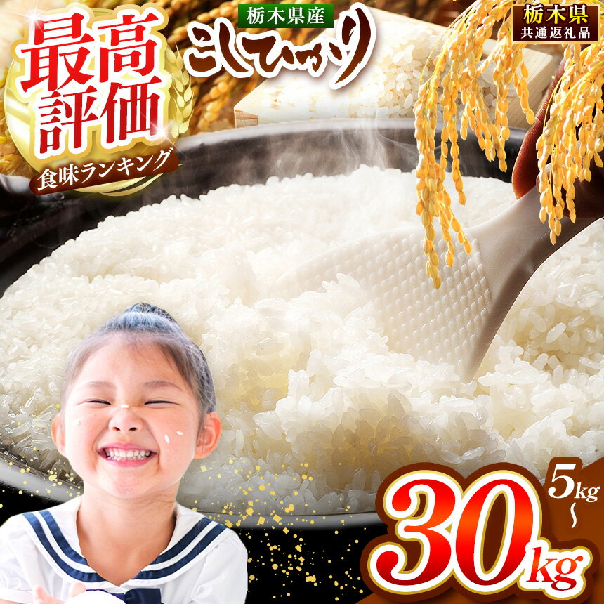 【ふるさと納税】栃木県産 お米 こしひかり コシヒカリ | 選べる 特A 5kg 10kg 20kg 30kg | お米 米 こめ ご飯 美味しい ふるさと ブランド米 お弁当 おにぎり シャリ ライス 栃木県 矢板市【栃木県共通返礼品】