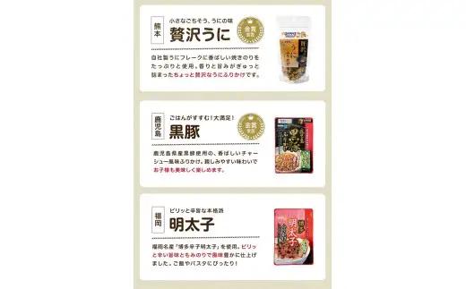 九州の名産ふりかけ 3袋 セット