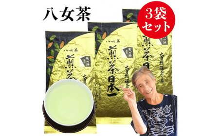 自社製造の深蒸しの八女茶！当園の最高級品！天の抄（てんのしょう）100g入り3袋入り 008-034