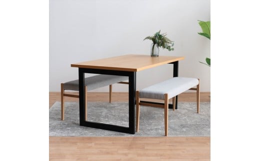 
            DT02 BC01 3点 ダイニングセット オーク アネルカグレー テーブル ベンチ
          