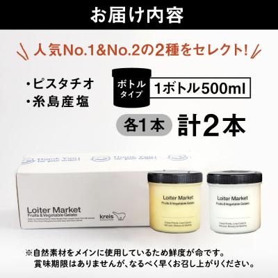 ふるさと納税 糸島市 ジェラートボトル2個セット ( ピスタチオ / 塩 ) Loiter Market [AGD004] |  | 03