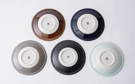 【波佐見焼】リム プレート 中皿 5colors 5枚セット 取り皿 18cm 6寸 食器 皿 【一龍陶苑】 [CC69]  波佐見焼