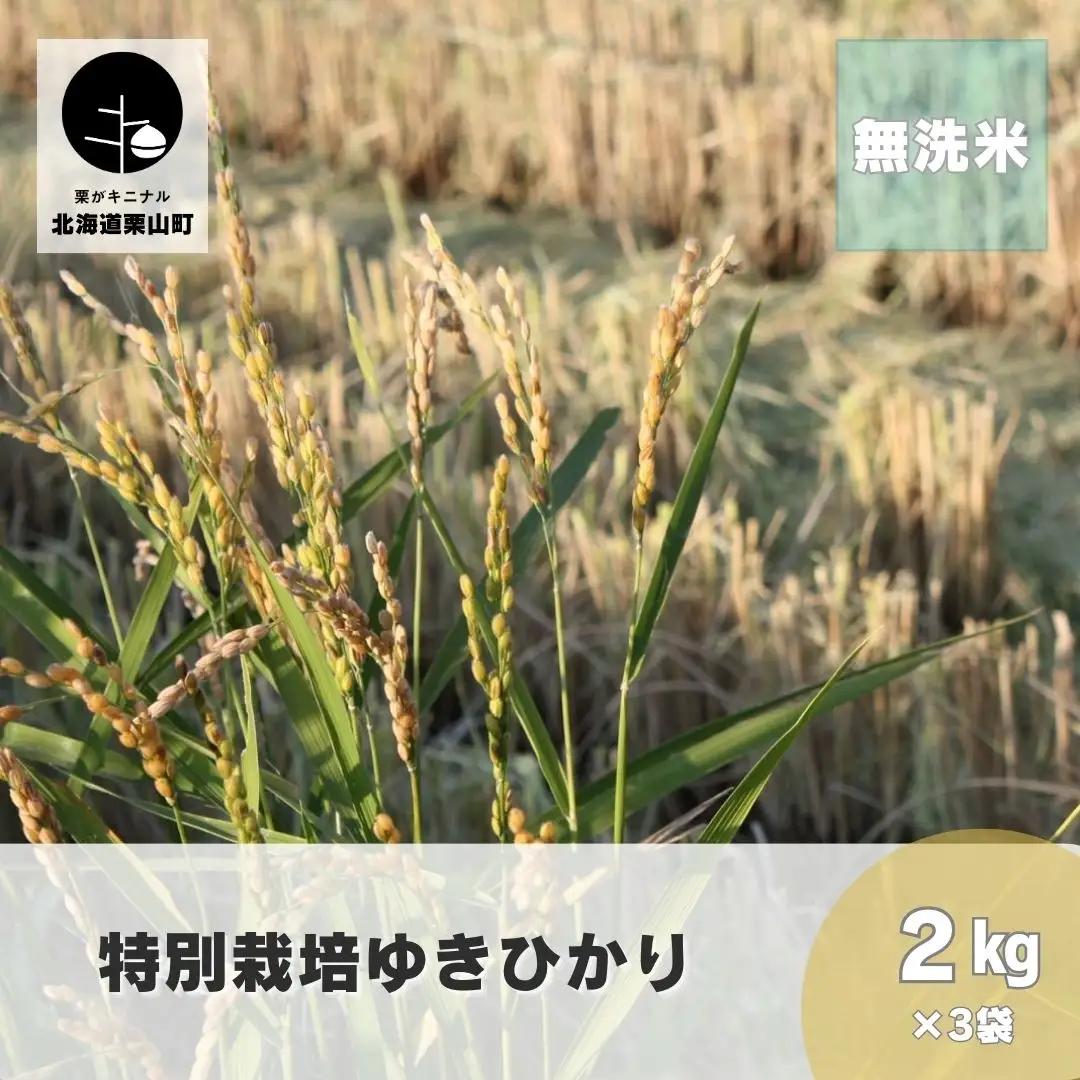 特別栽培米ゆきひかり（無洗米）2kg×3袋