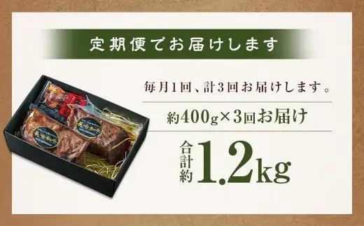 【全3回定期便】全国一に輝いた長崎和牛の旨味を凝縮！ 長崎和牛ローストビーフ 約400g 牛肉 肉 牛 和牛 国産牛