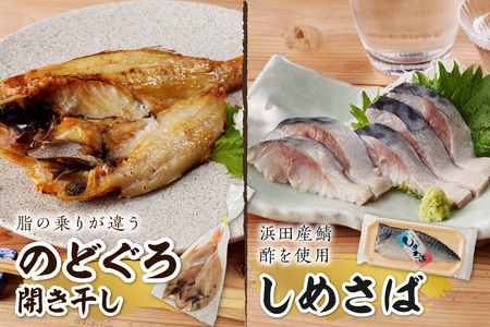 浜田の懐かしの味セット 魚介 のどぐろ セット フライ しめさば 馬頭 いかの塩辛 塩辛 おかず つまみ 【1084】