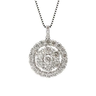 ふるさと納税 泉佐野市 ARC-EN-CIEL　PTダイヤ1.5ct ラウンドシェイプ形ペンダント【鑑別書付き】J006-4 |  | 01