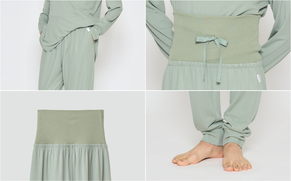 【グリーン 4Lサイズ】リファ バイタルテック モイストスムース ジョガーパンツ