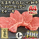 【ふるさと納税】おおいた和牛 シャトーブリアンステーキ (計400g ・シャトーブリアンステーキ約100g×4枚、ステーキソース20g×4袋) 国産 牛肉 肉 霜降り A4 希少部位 ヒレ シャトーブリアン ステーキ 和牛 ブランド牛 冷凍 大分県 佐伯市【DH265】【(株)ネクサ】