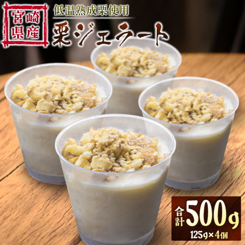 宮崎県産 低温熟成栗使用［栗ジェラート］計500g スイーツ 甘い お取り寄せ【B620-25】
