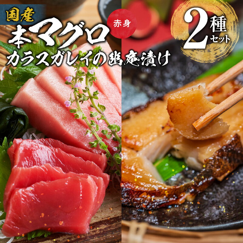 【ふるさと納税】国産本マグロ カラスガレイ 幽庵漬け 詰め合わせ 2種セット 海鮮 海産物 本マグロ 赤身柵 真空パック マイナス60℃ 液体冷凍 ヨシマサ 久留米惣吉 福岡県 久留米市 お取り寄せ お取り寄せグルメ 送料無料