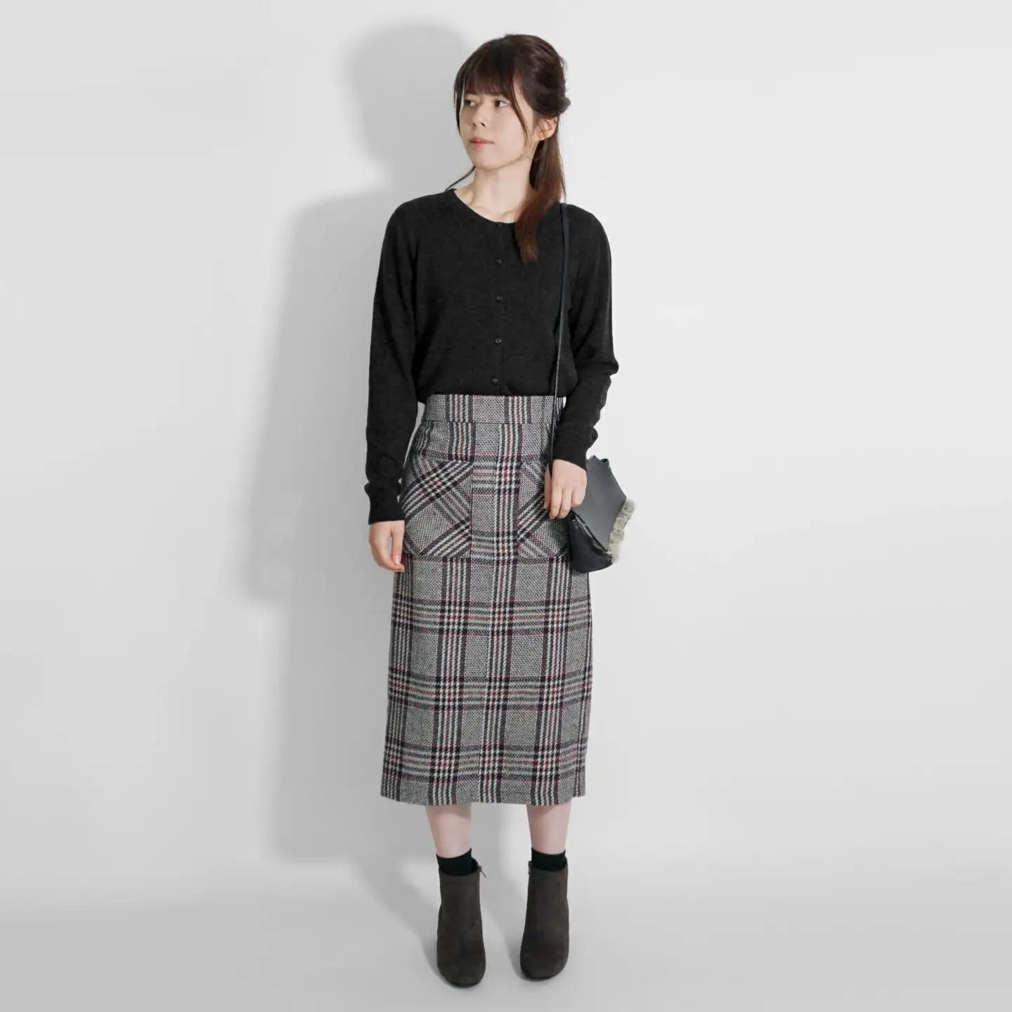 【先行予約】カシミヤクルーネック カーディガン ( ネイビー・M ) レディース