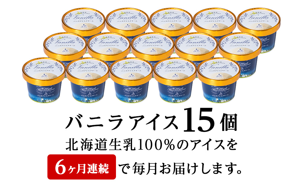 【定期便6ヵ月】トワ・ヴェール の《 バニラアイスクリーム 》 15個 110ml