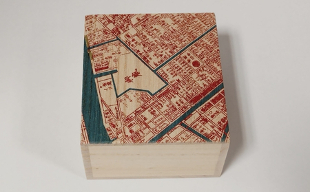 【桐箱(二重箱)】名所江戸水景 [(6)御厩河岸] 1ケ (カラー：ピンク)