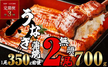 うなぎ蒲焼 無頭 2尾 定期便 3回 | うなぎ蒲焼