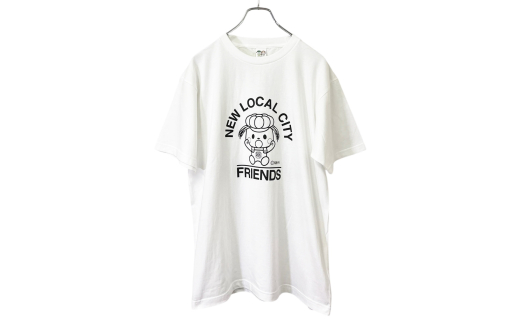 稲敷市オリジナルTシャツ「いなのすけTシャツ」[白・Lサイズ]｜オリジナル 半袖 シャツ イラスト プリント アパレル かわいい [1589]