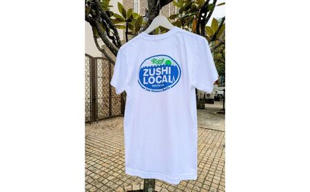逗子オリジナルTシャツ ZUSHI LOCAL「Rising Sun ホワイト」 半袖 洋服 服 男女兼用 オリジナル 生活雑貨 ファッション 日用品 おしゃれ XLサイズ