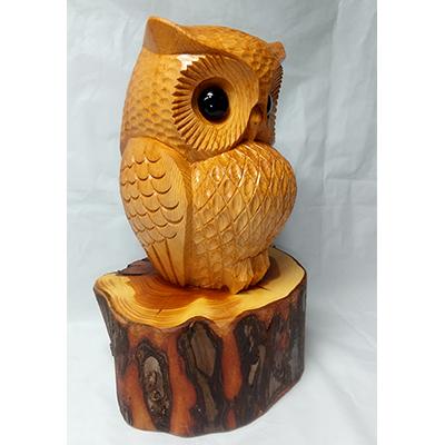 ふるさと納税 高山市 飛騨一位一刀彫　招福福来郎(特大) e108 |  | 02