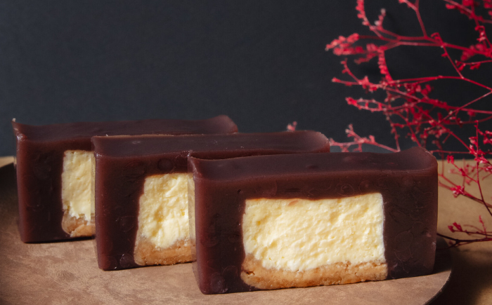 羊羹チーズケーキ3個入り（プレーン）ようかん 羊羹 ケーキ けーき チーズケーキ ちーずけーき スイーツ 洋菓子 個包装 岐阜市 / 御八あんやなぎ [ANJA001]