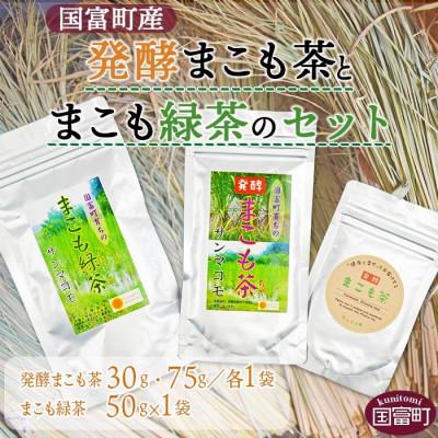 ふるさと納税 国富町 発酵まこも茶とまこも緑茶セット【AW-1】