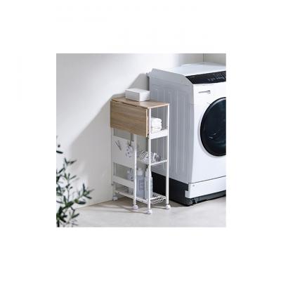 ふるさと納税 大河原町 天板付ランドリーワゴン スリムタイプ ワイヤーラック付TLAW-R220ホワイト[53751889] |  | 02