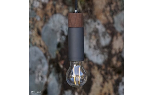 CTSH LIGHT. ペンダントライト CIRCLE＜Walnut×パーカーライジング E26＞ 瑞浪市 / ジオニック 照明器具 ソケット 鉄 木製 ブラック [AZBQ068]