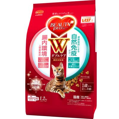 ふるさと納税 袋井市 ビューティープロ キャット Wケア 腸内・自然免疫ケア 1.2kg×8袋