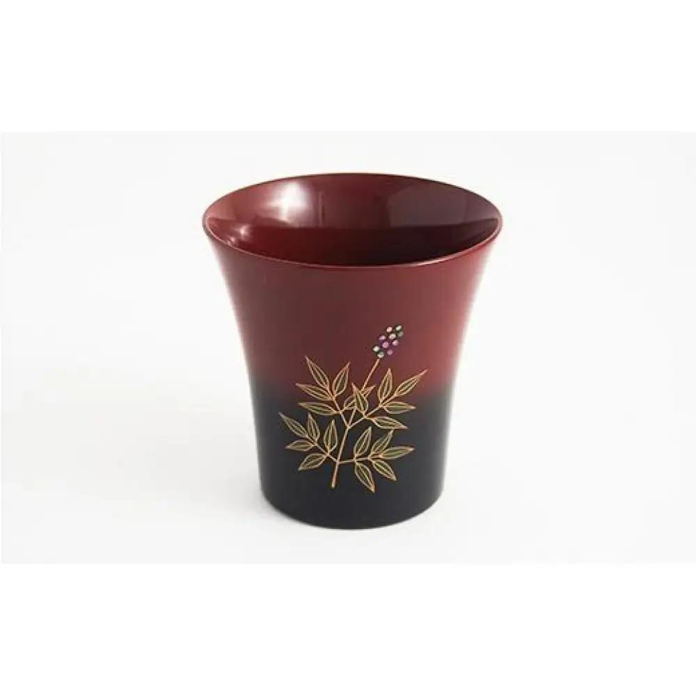 金沢漆器　ぐい呑み　加賀蒔絵　曙杯　南天